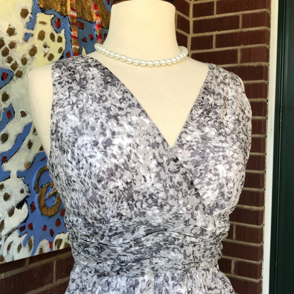 Talbots Ruched And Layered Petite Dress - Picture 8 of 8